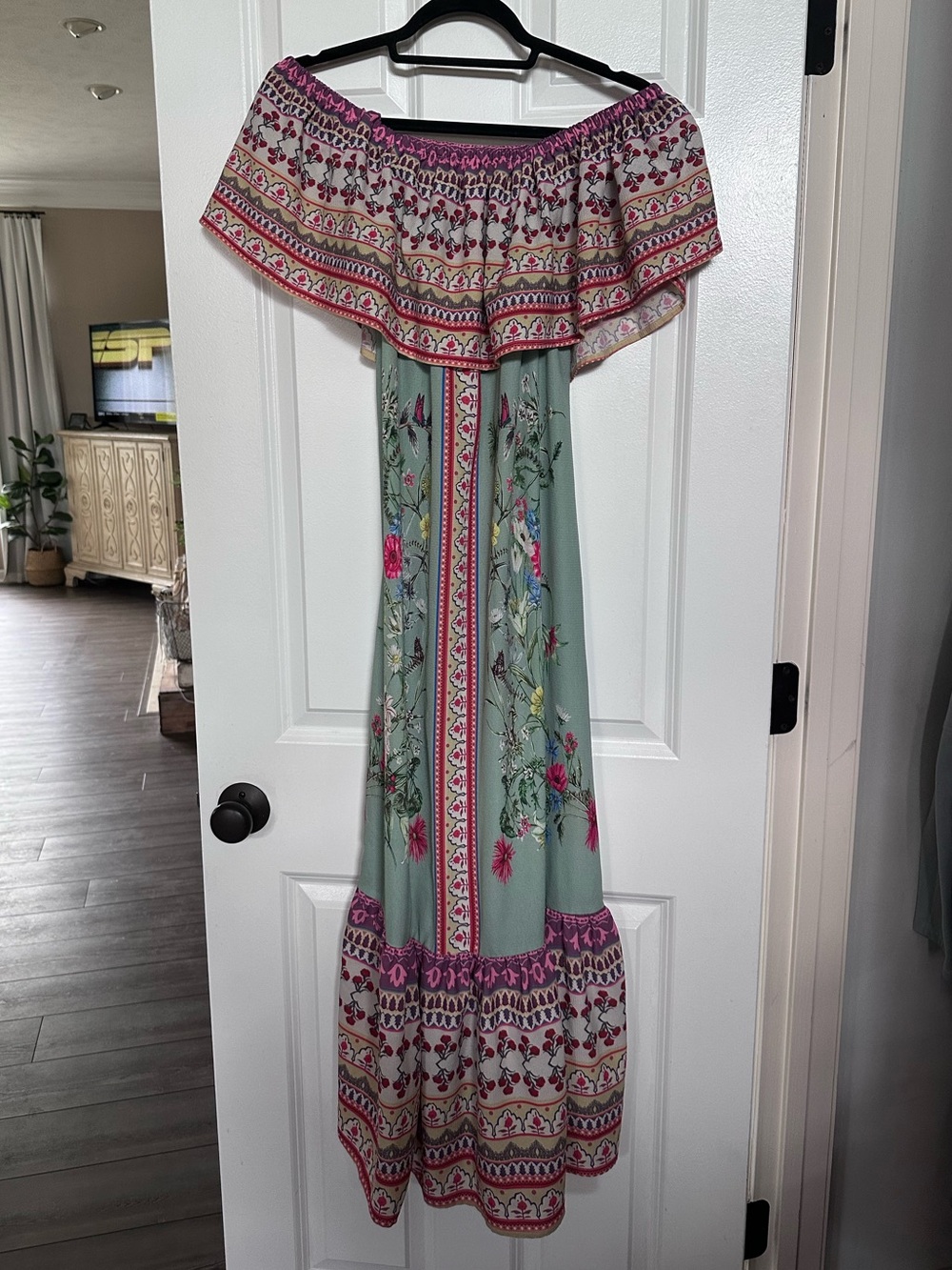 Umgee Off-the-Shoulder Boho Maxi Dress | Size Small - Picture 2 of 10